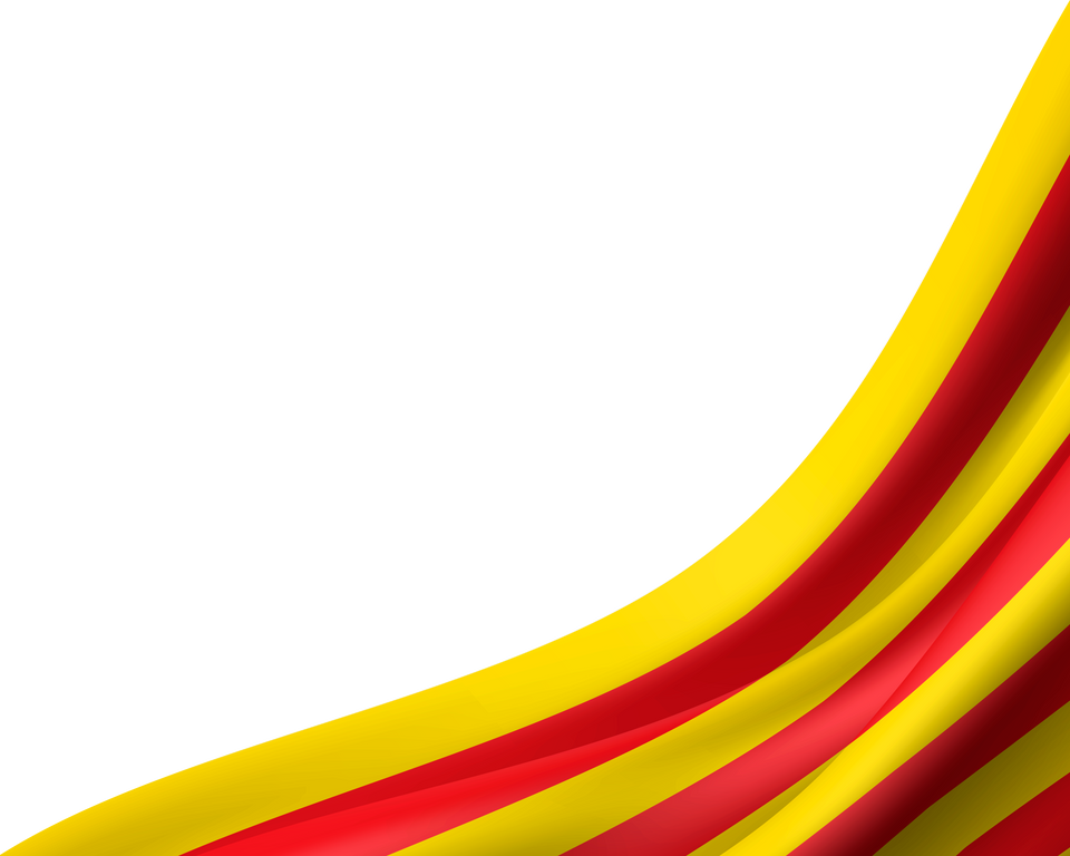 waving flag of Catalonia